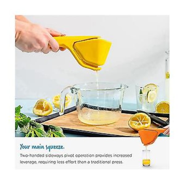 Lemon Fluicer, nem citronpresser, juicer der kan foldes flad for pladsbesparende opbevaring. (ye