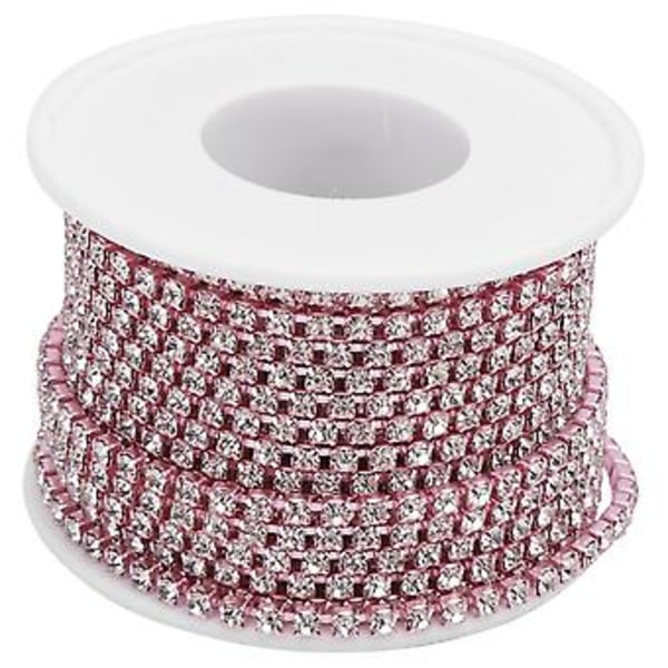 Strassiketju DIY Ohut Kynsityöt Valkoinen Lasipora Käytetään Erilaisiin Koristeisiin Ss12 Pinkki
