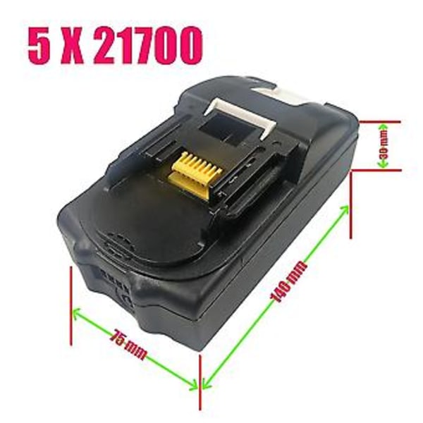 Bl1830 5 X 21700 Li- Case Pcb Ladekredsløb S Boks Til 18v 3.0ah