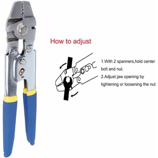 Wire Rope Crimper för crimpning av fiskespön upp till 2,2 mm crimpverktyg, Dechengbao Heavy Duty rostfritt stål Wire Rope Crimping Tool