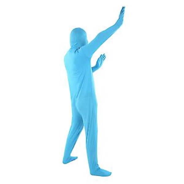 Fotografi Chromakey Bodysuit Blå Spesialeffekter Helkropps Stretch Stoffdrakt for Videoopptak Live Sending 170cm