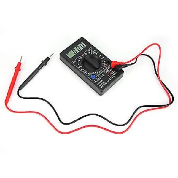 DT-830B Multifunktionel Bærbar LCD Digital Multimeter Amp Volt Ohm Tester Voltmeter Ohmmeter MeterDT-830B Sort