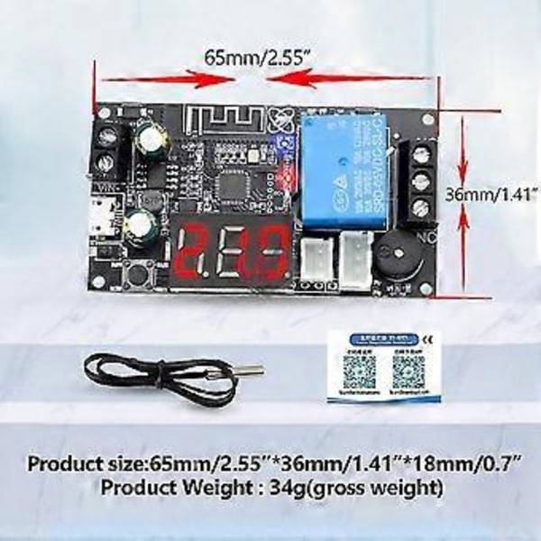 Xy-wftx Fjernbetjent Wifi Termostat Temperatur Kontrol Modul Ntc 10k