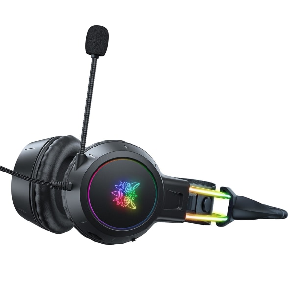 Fortryllende RGB Gaming Headset - Immersiv Surroundlyd, Komfortabel Design og Lett Kropp