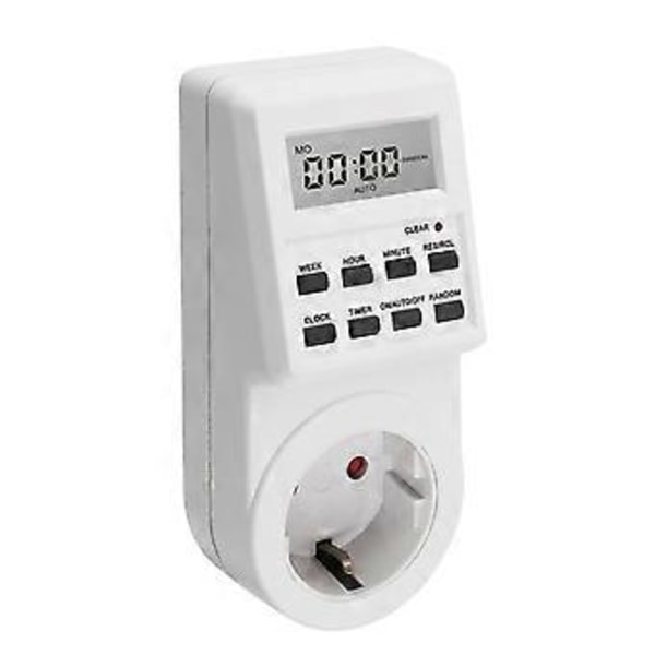 Digital Timer Uttag Elektronisk 24h Kök Timer Programmerbart Uttag EU-kontakt