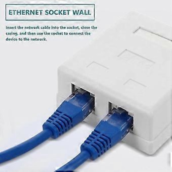 Rj45 Nettverkskontakt - Skjermet Overflatemontert Dobbel Veggkontakt Med Cat6a Ethernet Lan Kabelport