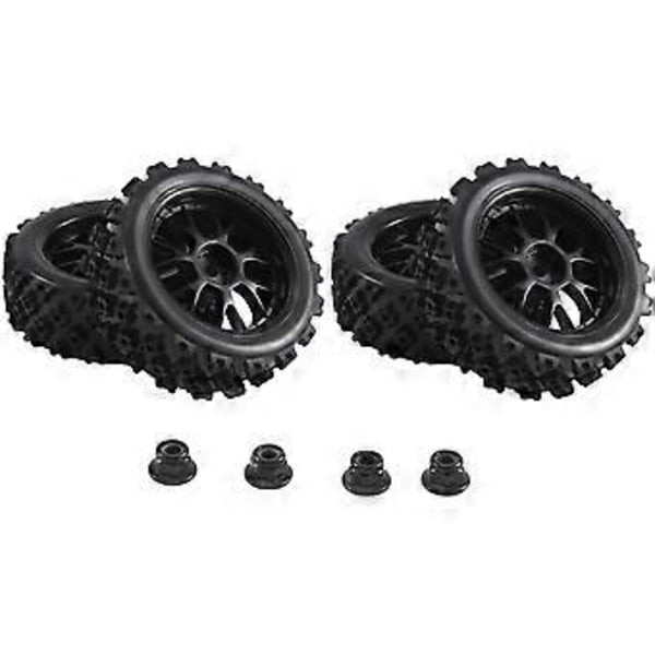 4 kpl 12 mm Hex-pyörän vanteet ja OD 2,59 tuuman kumirenkaat RC 1/10 On-Road Touring -autoon, C