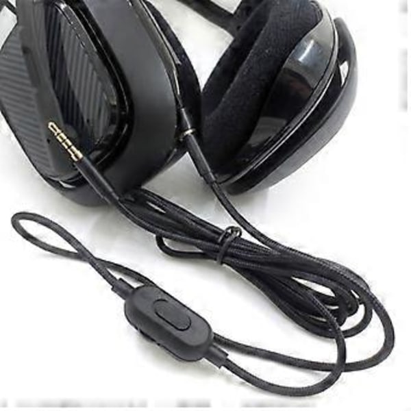Erstatningslydkabel Bærbar Ledning for Astro A10 A40 Gaming Headset Ledning Ultra-Holdbar Lydledning Volumkontroll
