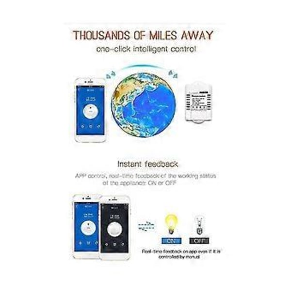 30a Ewelink Wifi Relä Switch Mottagare Ac85-260v Gadgets Trådlös Ljusbrytare App Kontroll&rf433mh