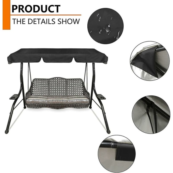 Swing stol baldakin betræk, vandtæt og UV-bestandig, regntæt og sne-tæt (a)