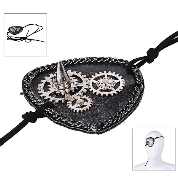 Pu Singel Ögonmask Nyhet Steampunk Ögonlapp Cosplay Halloween Kostym Rekvisita