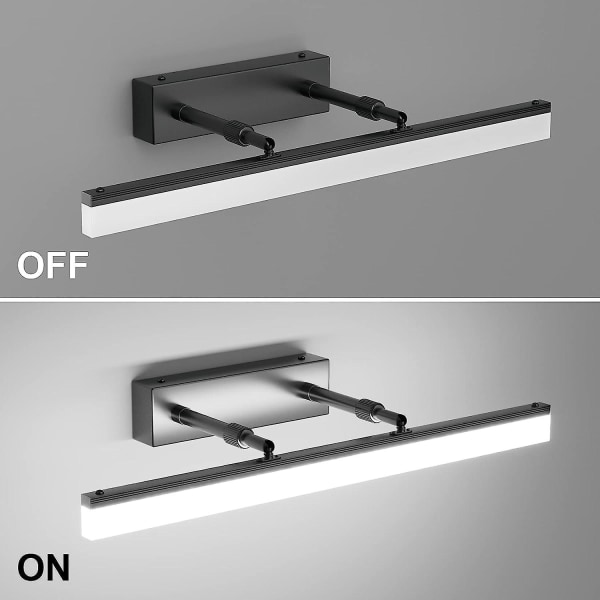 Led-spejllampe 50 cm, badeværelsesvæglampe 780 lm 12 w 6000 k, badeværelsesspejlampe Ip44 Led-væglampe Moderne badeværelseslampe med justerbar lig