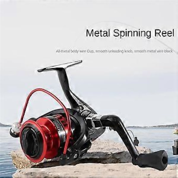 Fiskerulle 5000 Fällbar Rocker Spinnrulle Enkelt Handtag Fiskerulle 5.2:1 Spinnrulle Full Metall Trådrulle