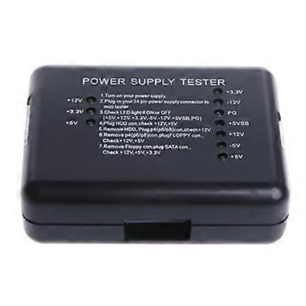 1 stk. NY Sort PC 20 24 Pin PSU ATX SATA til HD Strømforsyningstester