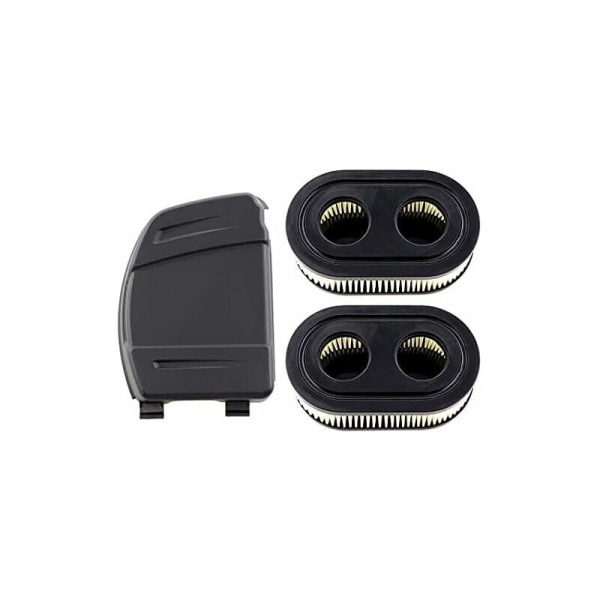 2 luftfilter, 1 luftfilterkåpa, för Briggs and Stratton-motorer, utbytbara 798452 593260 gräsklippare