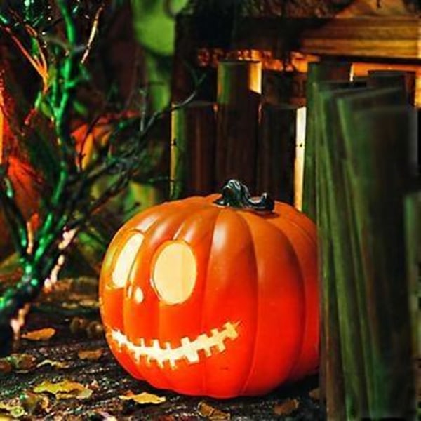 Gresskarlykt Iøynefallende Legg Til Atmosfære Plast Halloween Led Gresskarlykt For Hjemmet