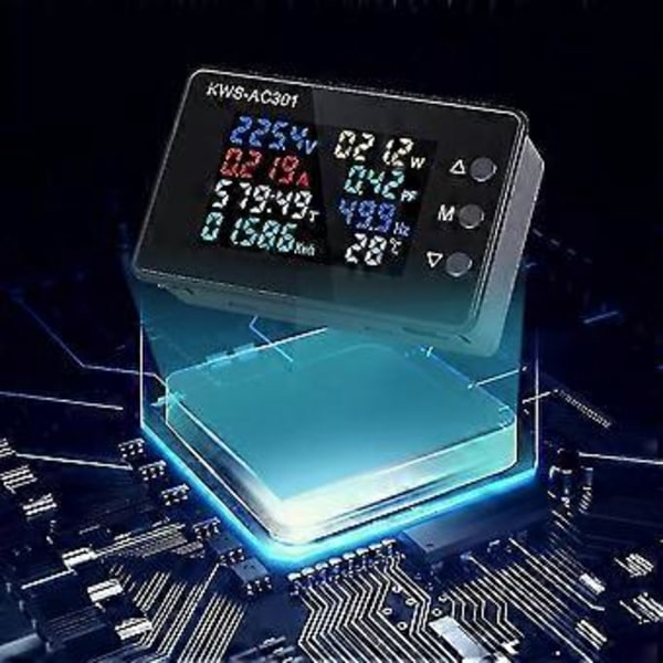 Digital Display Ström Voltmeter 50-300v Ac Wattmeter Multifunktionell Elektrisk Mätare Detektor Ac100a