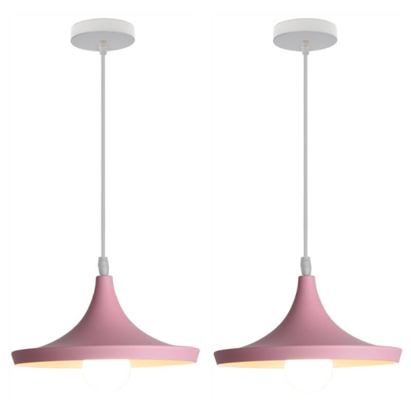 Modernt takhängande ljus rosa inomhus hängande lampa justerbar ljuskrona 2 st