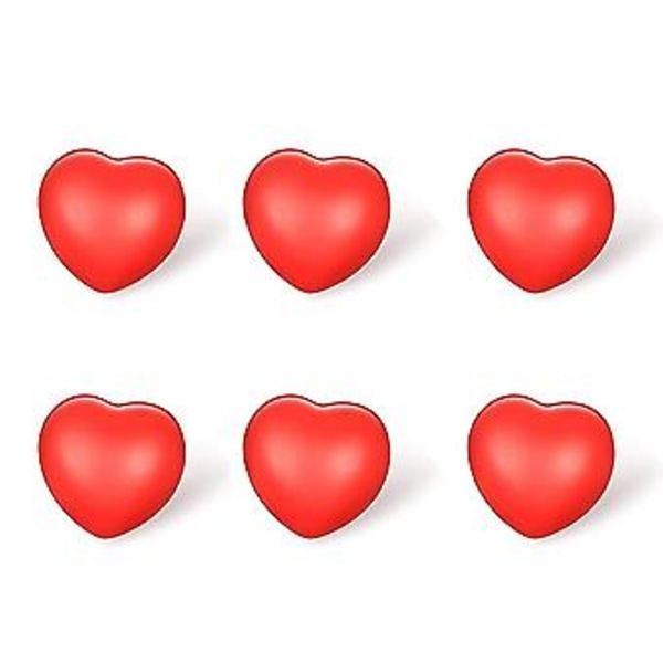 6 stk. 3,8 cm Stressballer i skum for belønning - Valentinsdag