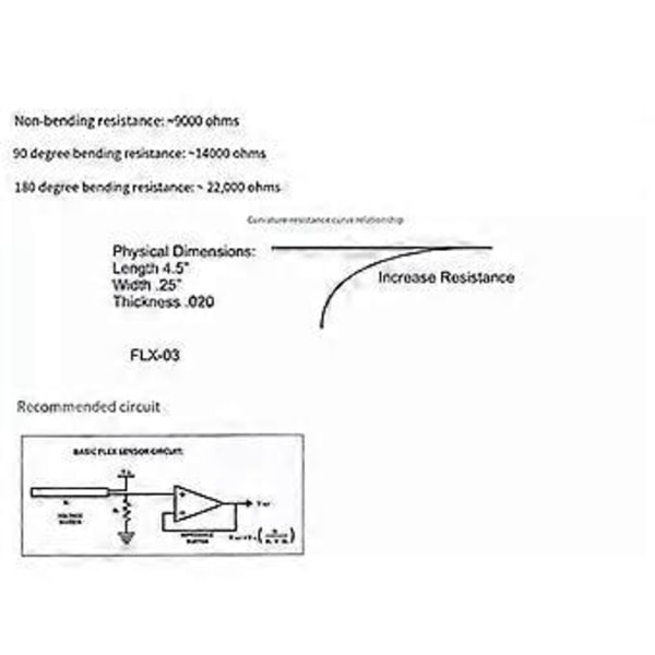 Flex Sensor 2,2 tum Flex Sensor för Manipulator Elektroniska Handske Tillbehör Flex2.2Inch Flex Sensor