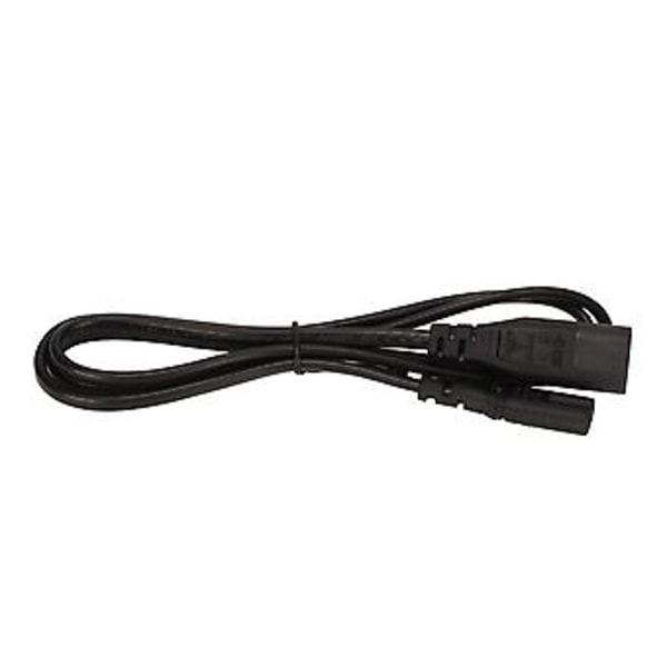 IEC 320 C8 -liitin C7-virtajohtoon, 1 metri, 1500 W, 2,5 A, lämmönkestävä ja vedenpitävä jatkojohto pöytävalaisimille