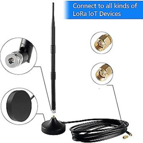 Helium Hot Miner Innendørsantenne 8dbi 39cm For Nebra Bobcat Med Sma Fe Til Rp-sma Adapter