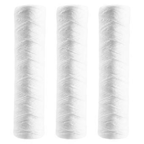 3 st Vattenrenare 10 Tum Trådlindat Filter 5 Mikrometer PP Bomullsfilter Sedimentfilter