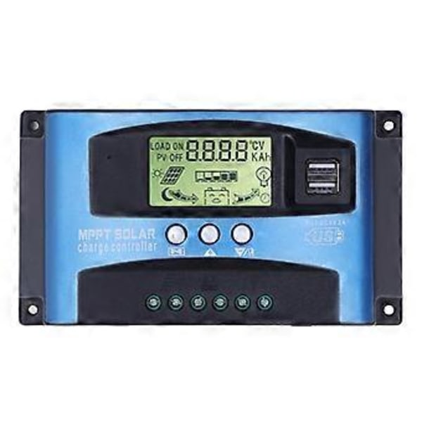 MPPT Solcellsladdningsregulator Automatisk LCD Solcellsregulator 40A 12V 24V