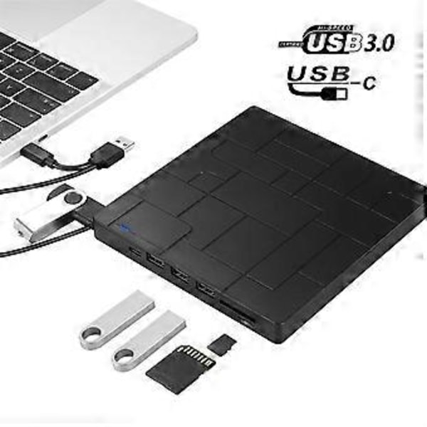 Brännare Multifunktionell Optisk Enhet 7 i 1 CD CD DVD Dator USB Mobil Extern Portabel Utility Optiska Enheter