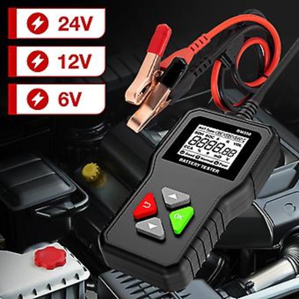 BM550 Motorcykel Batteritester 6V 12V 24V Batterisystem Detektionsanalyseværktøj