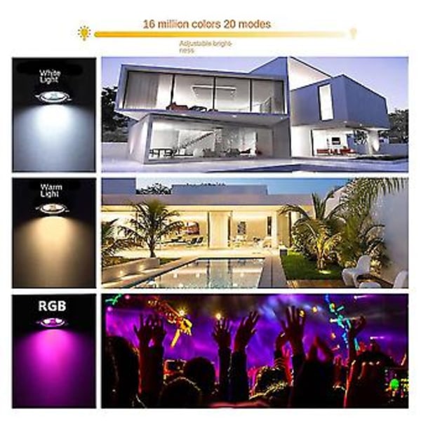 Ny Rgb Cob Gräsmatta Lampa 12v Utomhus Led Eu Kontakt