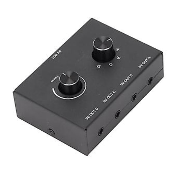 4 Porte 3,5 mm Stereo Passiv Switch 1 Ind 4 Ud 4 Ind 1 Ud Konverter til MP3 Hovedtelefoner