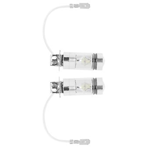 2 stk. 6000k Led H3 100w 2323 Bil Tågelygte DRL