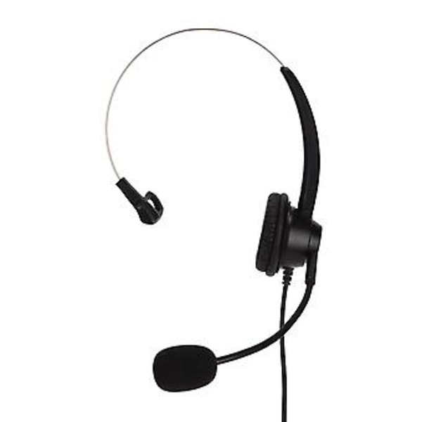 H360‑PC PC Monauralt Headset Kablet Enkeltøre Headset med 3-delt Dobbel 3,5 mm Plugg og Støyreduserende Mikrofon
