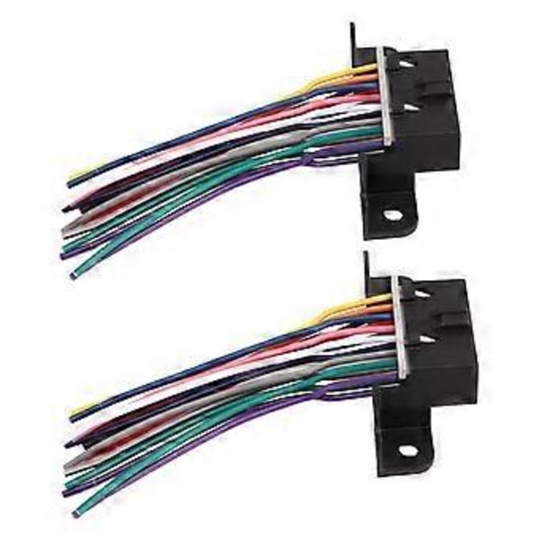 2 STK Diagnostisk OBD2 16 PIN Hun-stik Ledningsnet Bil 16 PIN Hun-stik Passer Universelt til de Fleste OBD2-stik
