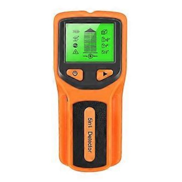 5 i 1 Stud Finder med High Definition LCD-display og Lydalarm Vægscanner Vægdetektor til Træ AC-ledning Metal Stud Detektion