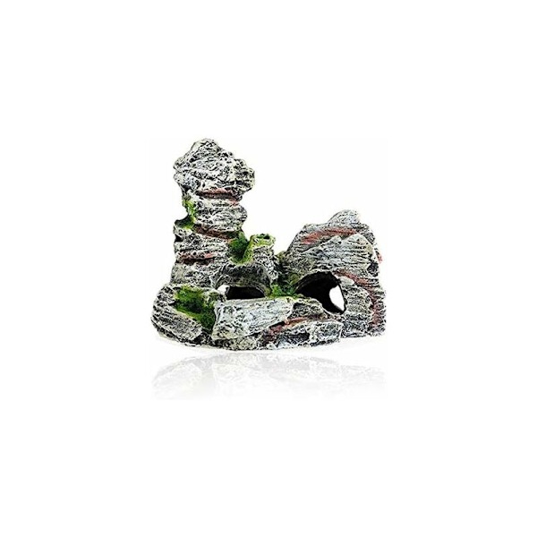 Akvariedekoration, Resin fiskeri akvarieornament, Polyresin Rock Cave Ornament Dekoration, Simulation til hjem akvarieornament, fisk T