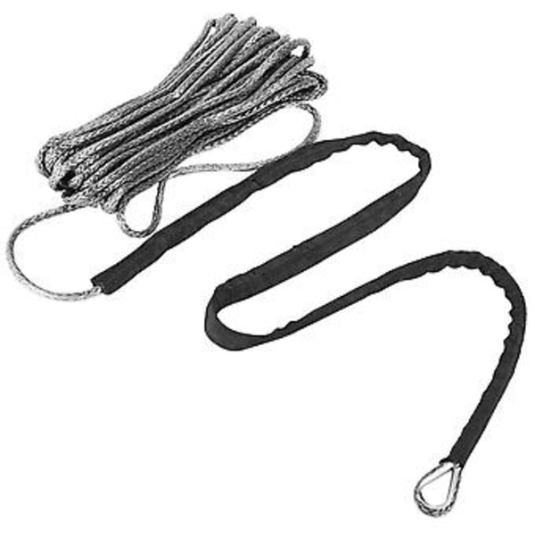 3/16 tommer X 50 tommer 3500 kg Syntetisk spilwire kabel reb med beskyttelsesærme til ATV UTV (grå