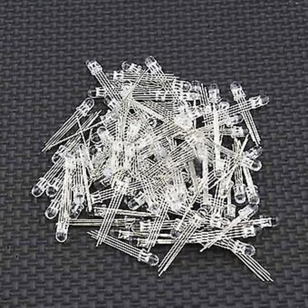 100 stk. 5mm 4-pinners RGB LED Commnode Rød