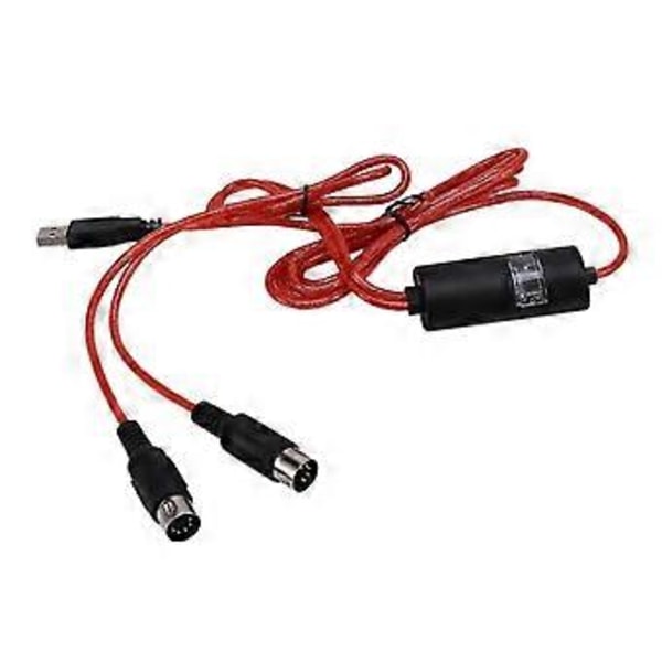 5-pinners Midi Til Usb Inn-ut Kabeladapter Konverter For Windows Ios Laptop Til Musikk Piano Keyboard