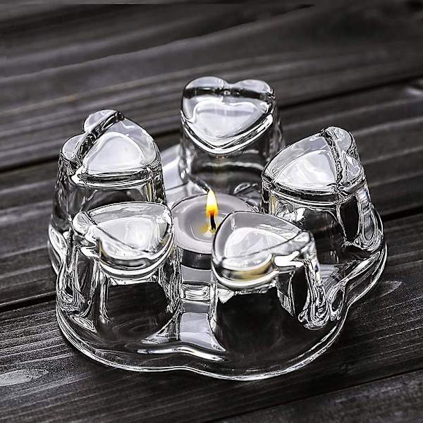 Solid Crystal Glass Tevarmer - Stearinlys brænder aldrig ud