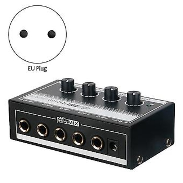 Mh400 4-kanals Mixer Blandepult Lav Støj Linje Mono Audio Mixer Til Mikrofoner, Gui