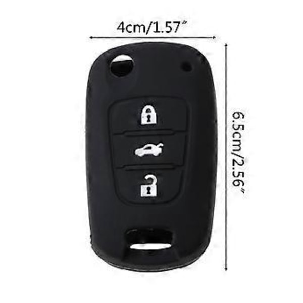 3 Painikkeen Silikoninen Auton Avaimenperän Suojus Kotelo Hyundai i30 Verna Velosterille