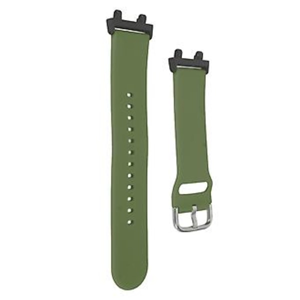 Mjukt silikonarmband för klocka, justerbart ersättningsband, tillbehör som passar Amazfit T Rex 2 Smart Watch OD Grön
