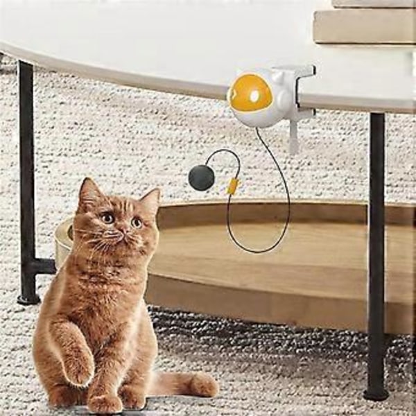 Elektrisk Hängande Kattbollsleksak Träningsleksak för Kattungar Interaktiva Kattbollsleksaker Automatisk Kattleksak för Självlek och Träning