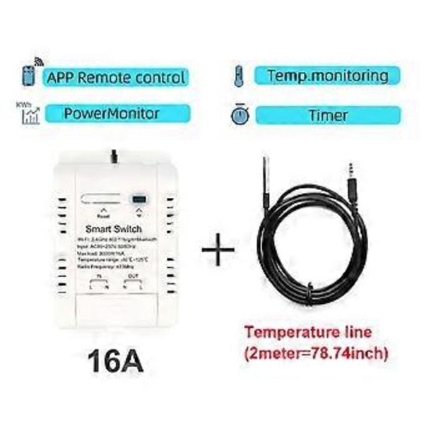 Termostat Graffiti WIFI Smart Temperatur On/Off Switch Timing RF433 Fjernbetjening Stemmestyring Alexa Controller B