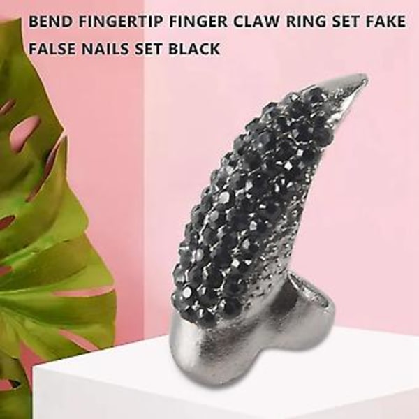 10 st/set DIY Smycken Punk Pavé Tå Böj Fingertoppsring Set