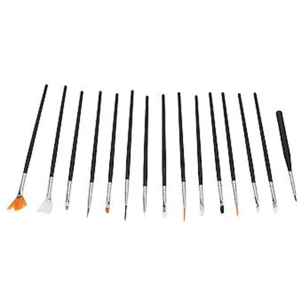 15st Nagelkonst Penslar Set Olika Former Nylonhår Fin Ritning Nagelkonst Design Penslar