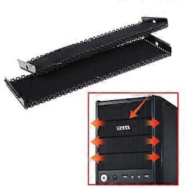2 kpl Optisen aseman tietokoneen kotelon etupaneelin kiinnike, ohjaimen ohjainlevy pölytiiviillä sienellä, 15,8 x 4,3 cm