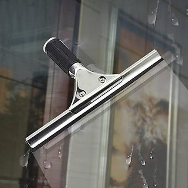 Vindusvisker i rustfritt stål for glass, rengjøringsskrape for baderomsspeil og bilrengjøring (45 cm)